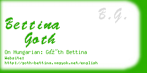 bettina goth business card